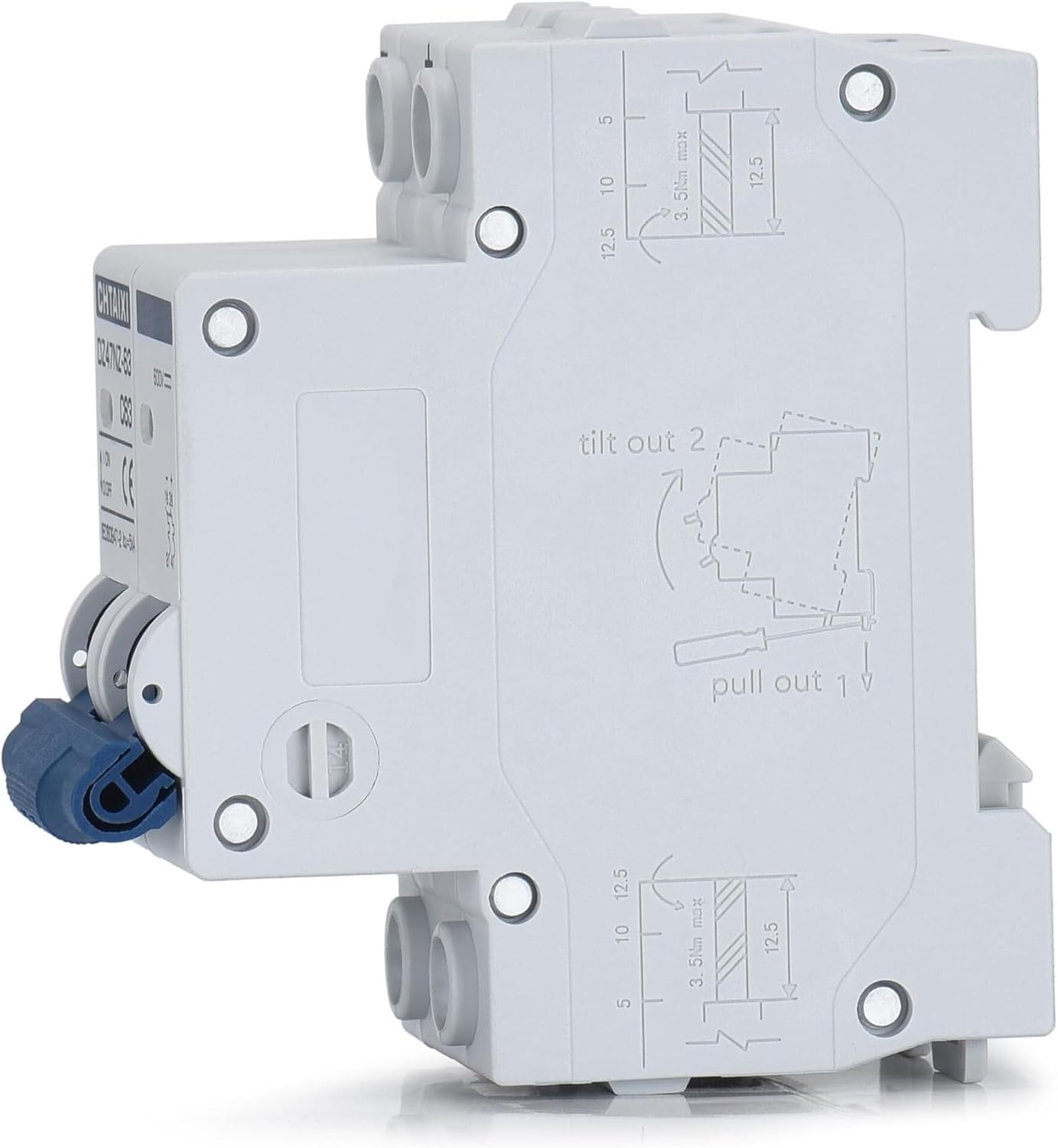 DC Miniature Circuit Breaker 2P 600V 20A Isolator for Solar System, Thermal Magnetic Trip DIN Rail Mount DC Disconnect Switch C20(20 Amp)