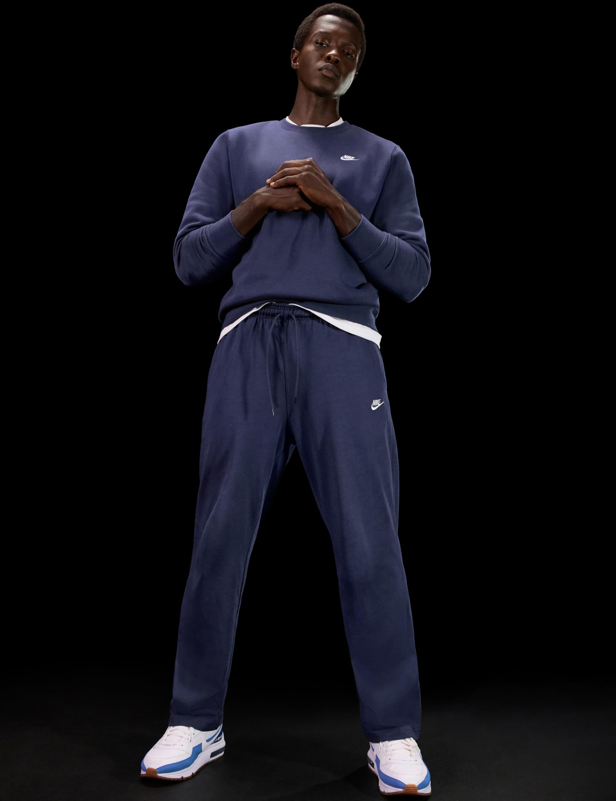 Nike - Pantaloni in Maglia con Orlo Aperto Nike Sportswear Club da Uomo, Pants Uomo