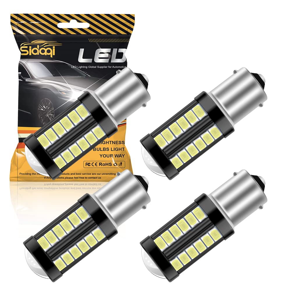 1156 BA15S P21W Bombilla LED 5630 33 SMD Blanco 900LM Reemplazo para Luz de marcha atrás freno posición trasera estacionamiento Lámpara RV 12-30V 3.6W (4 piezas)