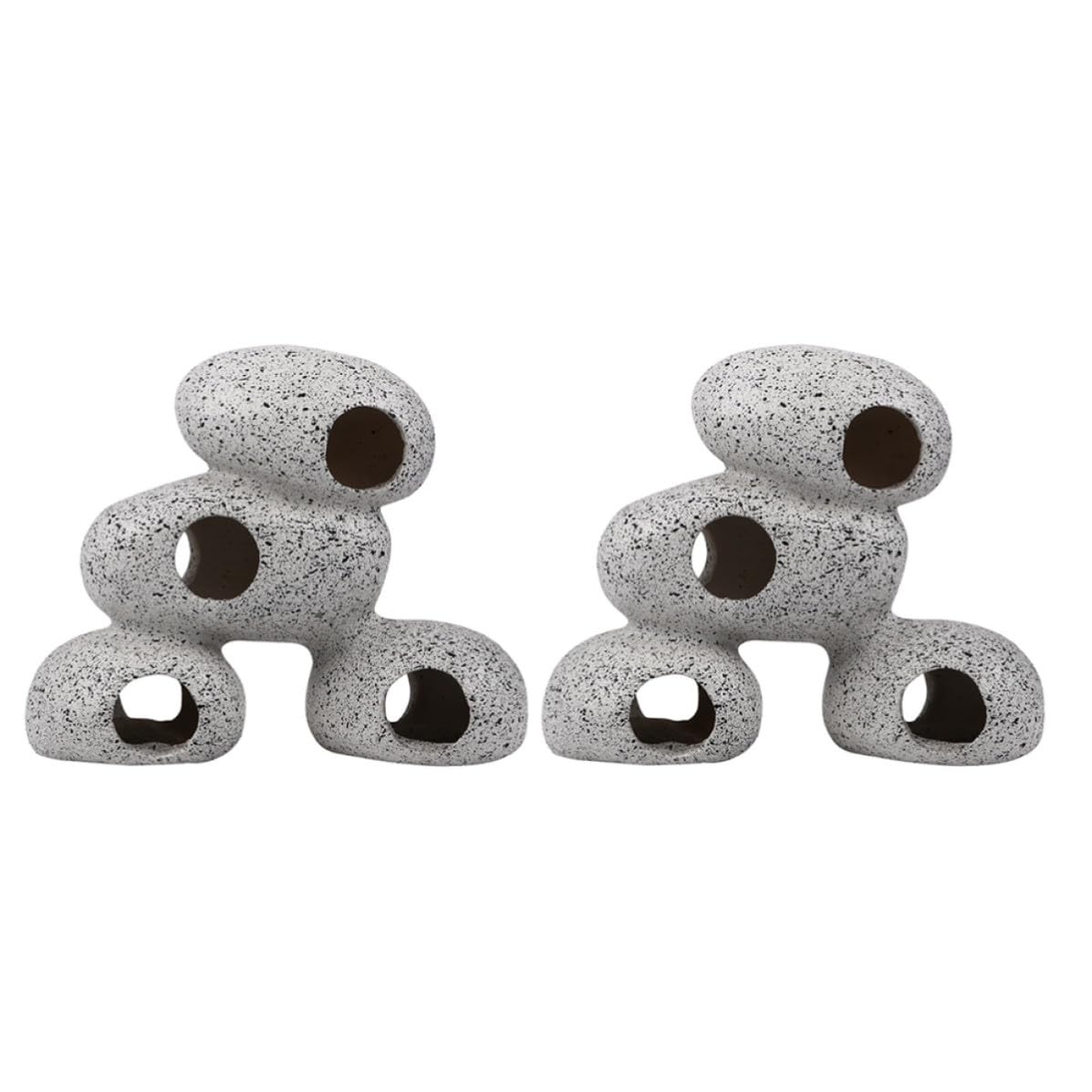 2 Piezas Piedra de Resina para Acuario, Refugio Decorativo