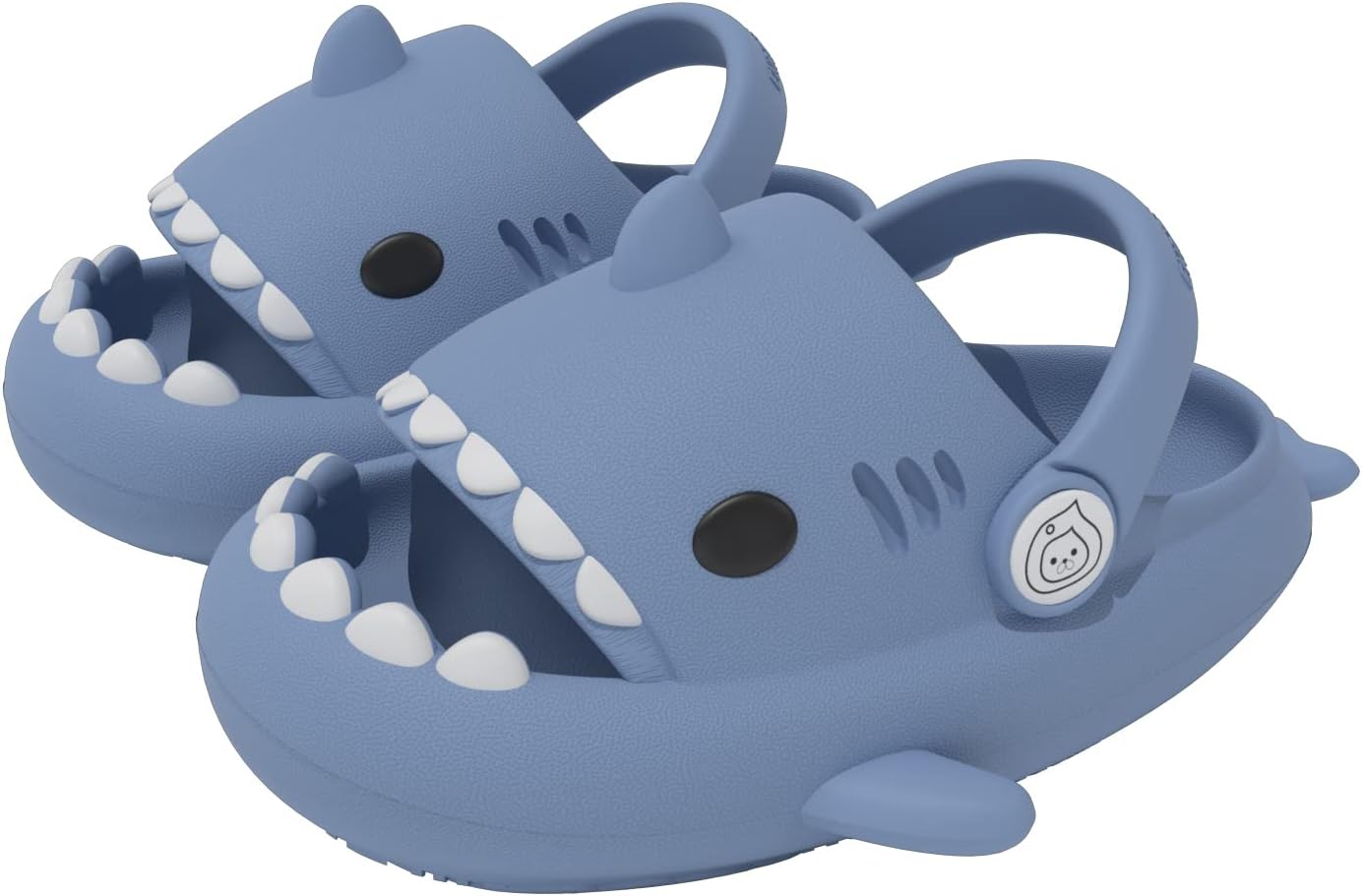 ChayChax Boys Girl Cloud Shark Slides Non-Slip Novelty Open Toe Sandals Extremely Comfy Cushioned Thick Sole Cute Cartoon Shower Slippers Indoor & Outdoor