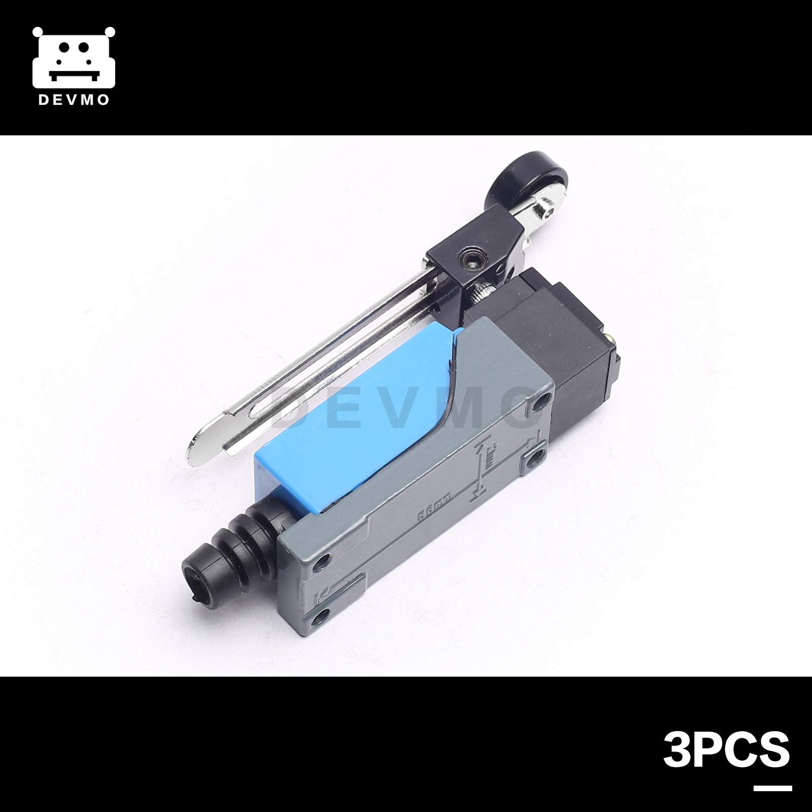 DEVMO 3pcs ME-8108 Momentary Limit Switch Adjustable Roller Lever