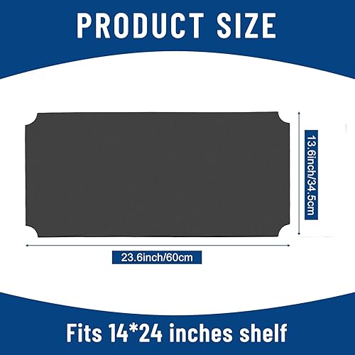 Miniatura 2 de Frienda Juego de 10 forros de alambre para estantes, color gris, resistentes, empaquetados planos para estanterías de alambre, tapete de plástico no