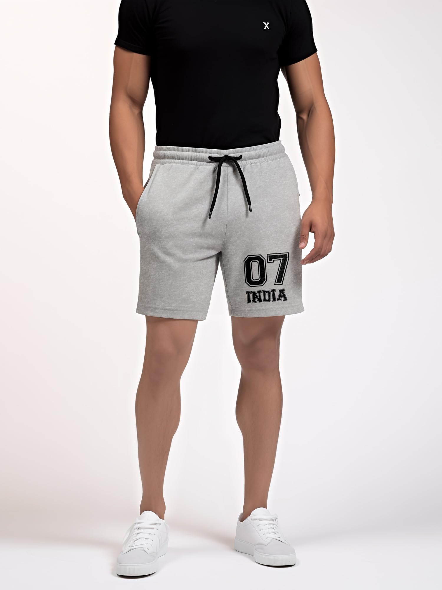 Fflirtygo Pantalones cortos multiactividad para hombre: mezcla de algodón cómoda, ajuste ajustable, con bolsillos profundos para gimnasio, deportes y ocio para hombres