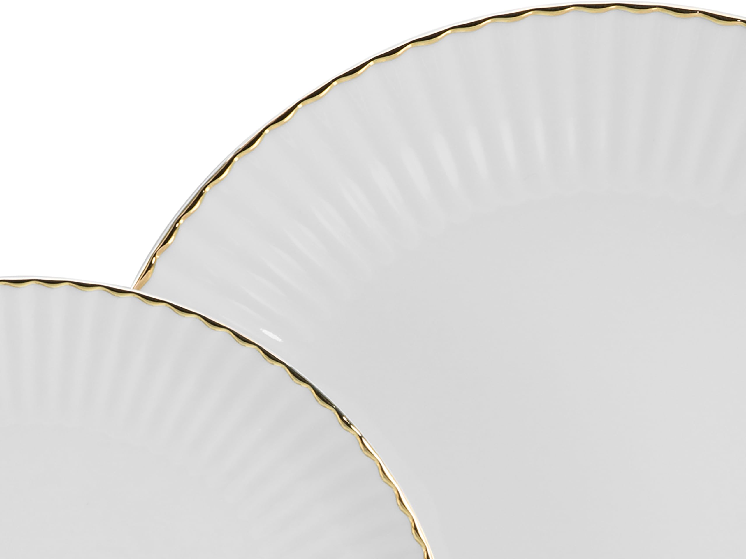 CreaTable, 20753 Allegra Goldband Service de table 30 pièces pour 6 personnes, en porcelaine, fabriqué en Europe