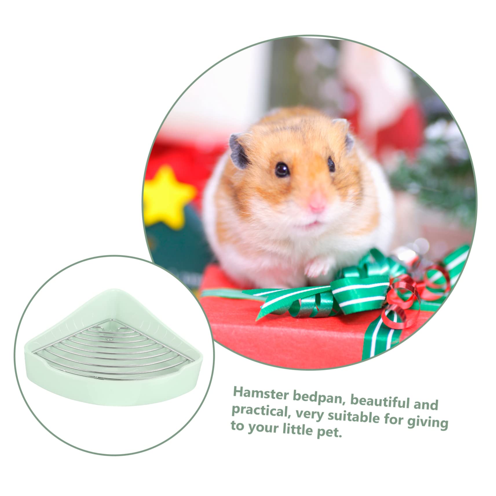 ifundom Toilette per Cavia e Coniglio in Ceramica Angolo Triangolare Resistente e Antiribaltamento per Casa e Ufficio Vassoi Lettiera Leggeri e Pratici