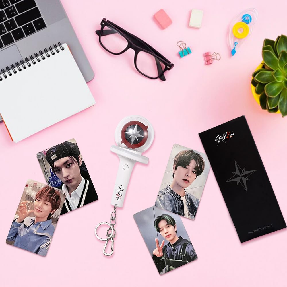 Stray Kids Mini Lightstick, Straykids Brelok, SKZ Mini Light Stick z regulowaną prędkością i kolorem, Kpop Merch Prezenty na STAY