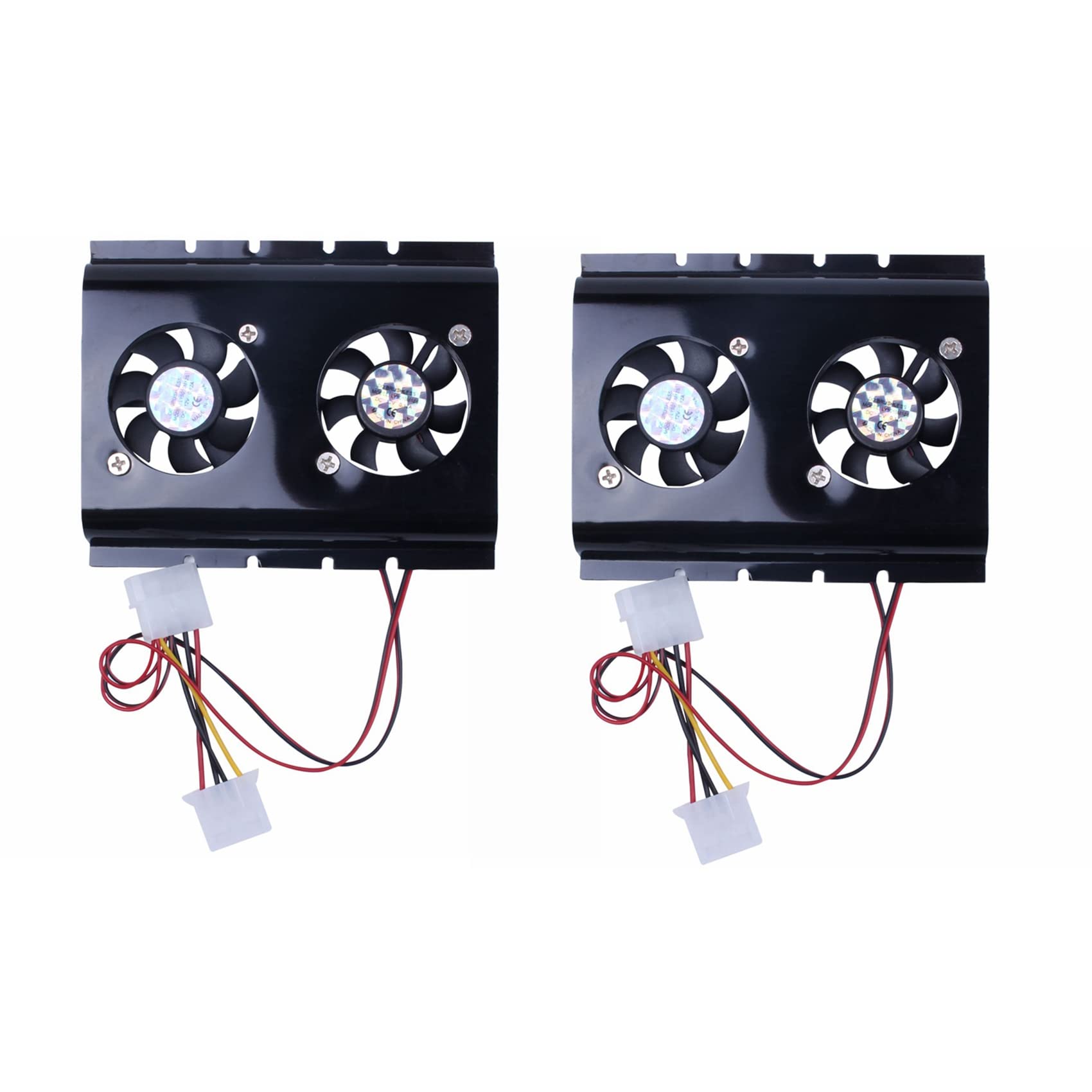 2X Nero 3.5 IDE Hard Disk Drive HDD 2 Fan Cooler per PC