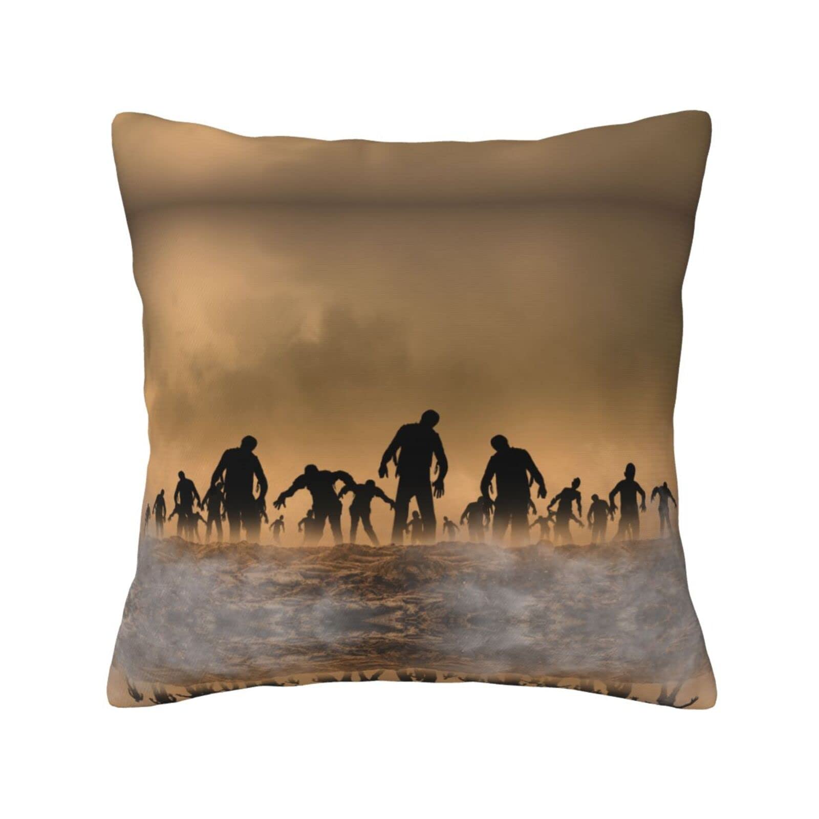 ESASAM Many Zombie Print Stylish Throw Pillow - Double-Sided Printed Design, 100% Polyester Material