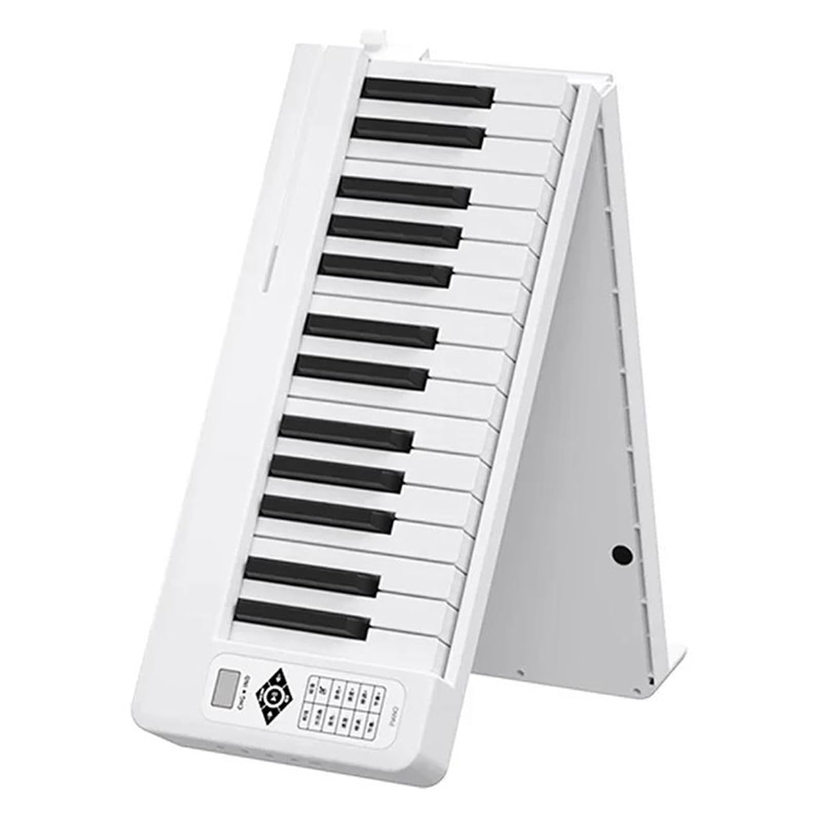 Teclado Electrónico Órgano Electrónico Plegable De 61 Teclas Portátil Para Principiantes Para Adultos Instrumentos De Teclado MIDI Profesionales(White)