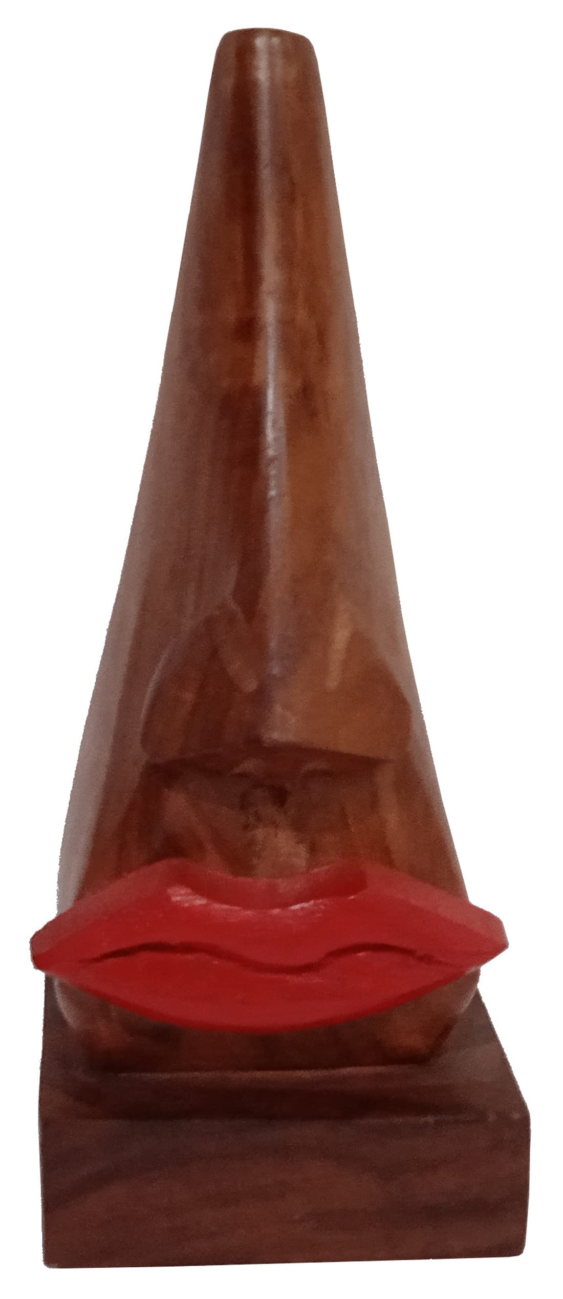 Purpledip Wooden Spectacles Stand Glasses Holder 'Luscious Lips': Quirky Design; Memorable Gift (10932) - Image 2