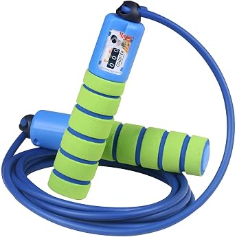 Pretop Skipping Rope / Speed Rope with Counter and Comfortable Anti-Slip Handles Light Skipping Rope for Working Out CrossFit Boxing and Fitness
