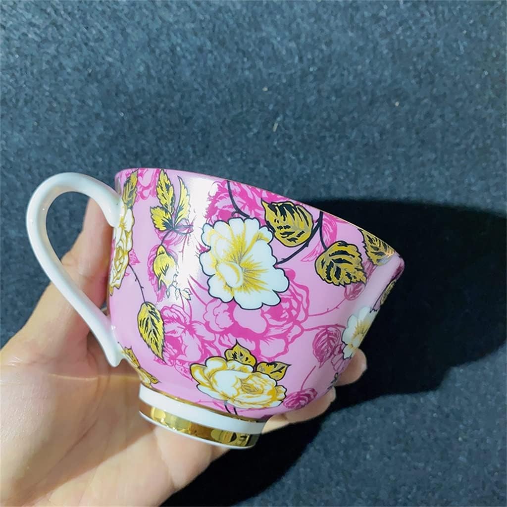 Rose Bone China Coffee Cup And Saucer Set Porcelain Tea Cup Set