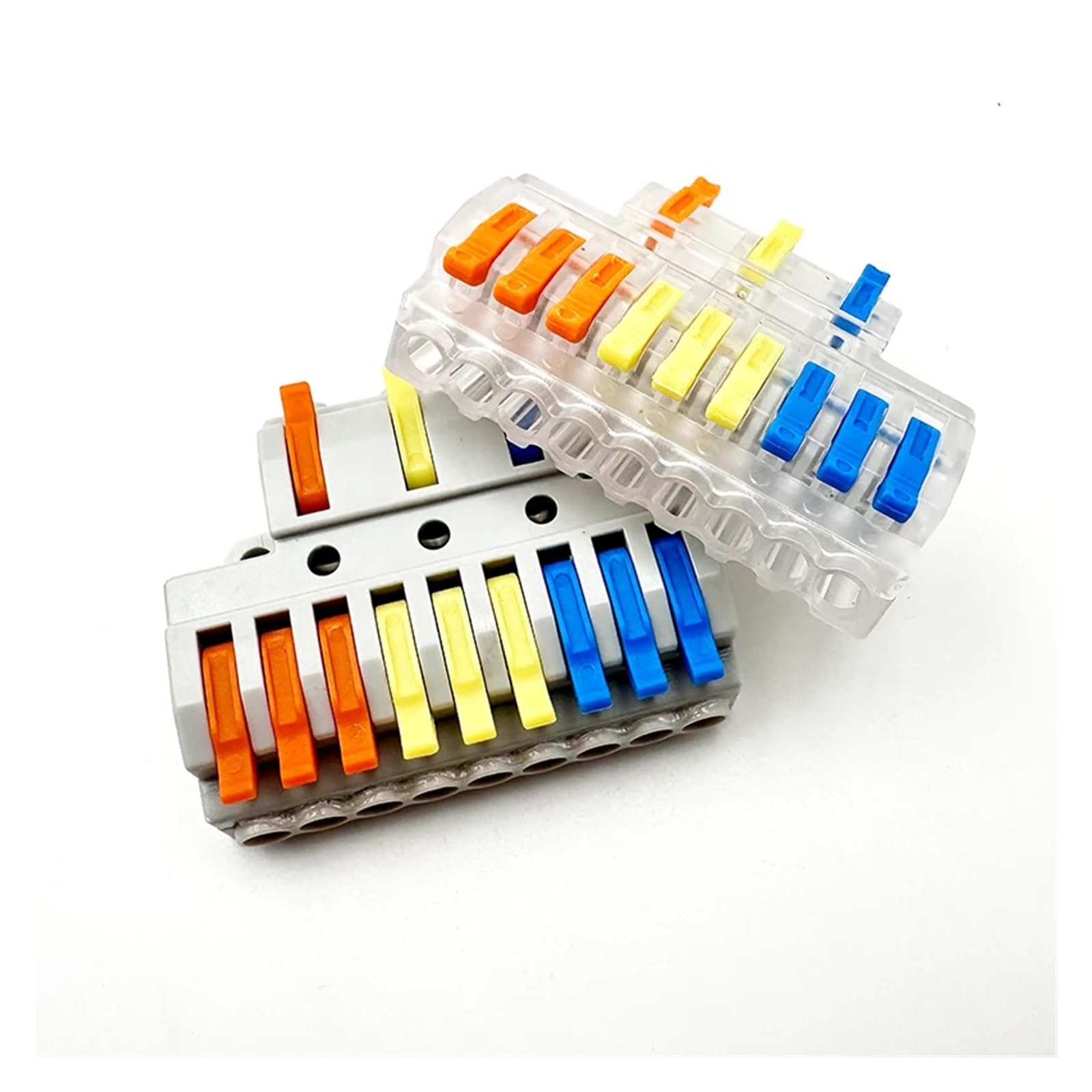 Connettori elettrici a Striscia, Separatore Universale Compatto, Cavo, Filo a Inserimento, connettore con Morsetto a Leva(424 c,30PCS)