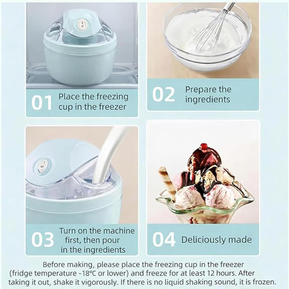Compacta Heladera Doméstica Sorbetes Helados Caseros Helado Suave Miniheladera Yogur Helado 15 Minutos