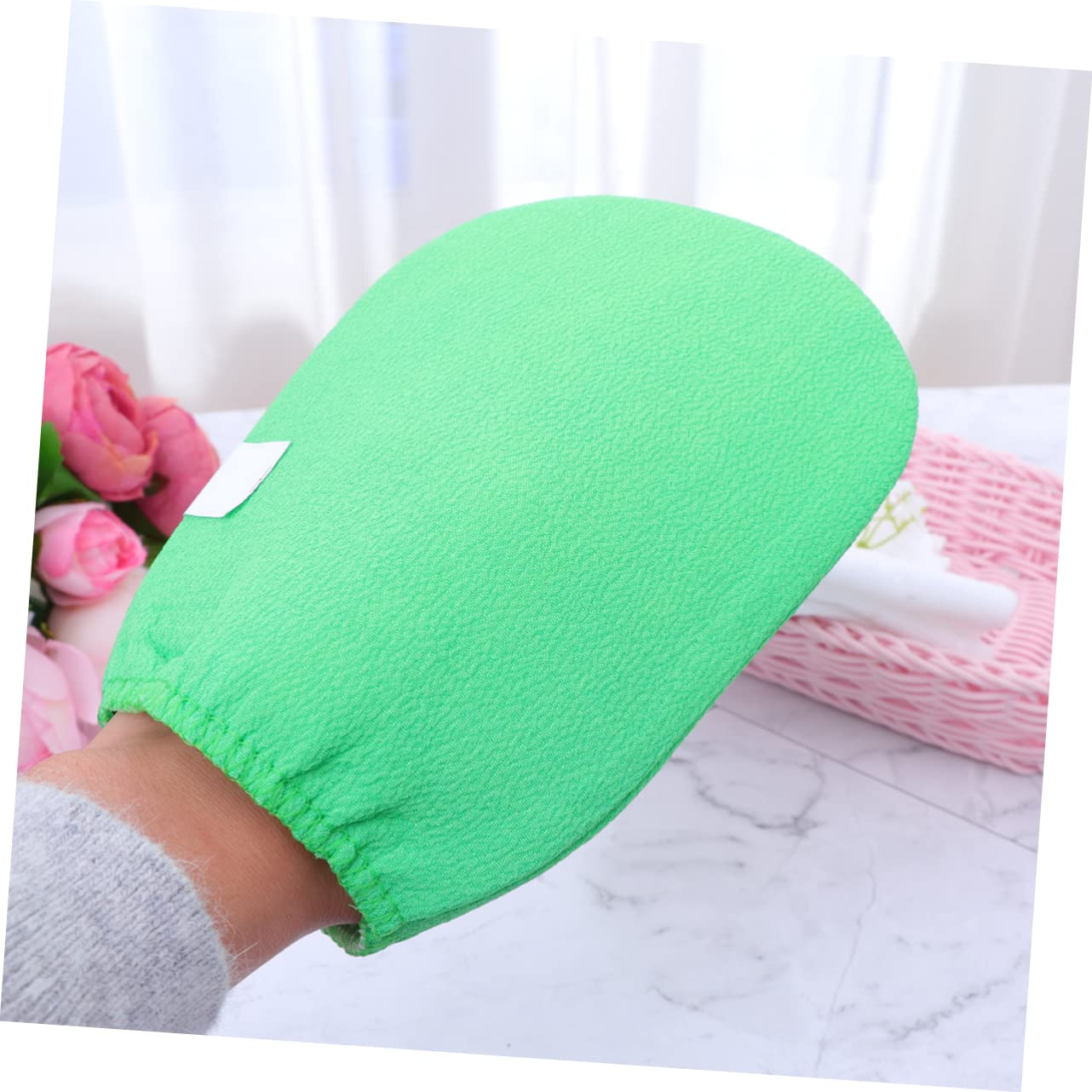 Healvian 18 Piezas guantes baño exfoliantes guantes exfoliantes exfoliating gloves ducha exfoliante bath toalla manoplas baño accesorio baño guantes ducha tómate un baño tina