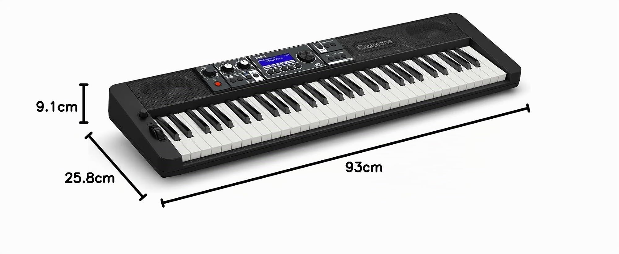 Casio Casiotone CT-S500 Clavier haut de Gamme avec Vélocité, 800 sons & 243 Rythmes d'accompagnement, Contrôleurs en Temps réel et Bluetooth Audio&Midi, Noir