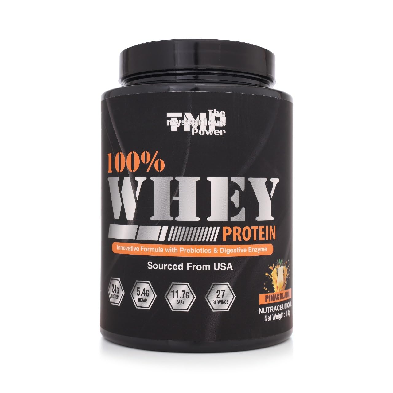 TMP 100% Whey Protein with Digestive Enzyme & Probiotics | Whey Protein Powder For All Gender | Athletes, Sports, Fitness Enthusiasts,24 gm protien,5.4 gm BCAAs,11.7gm EAAs