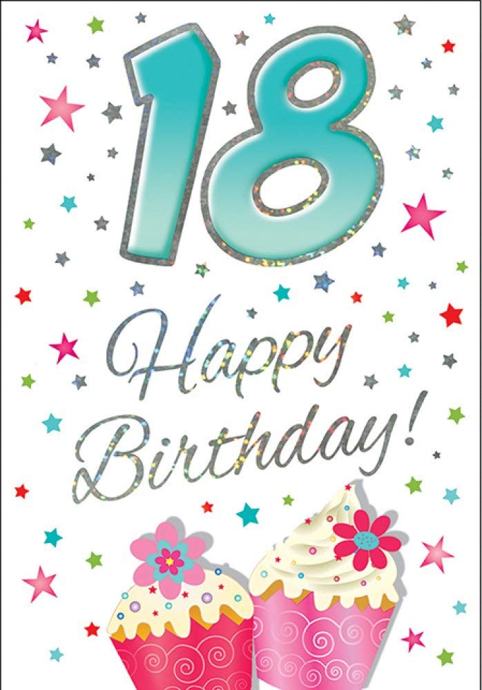 Piccadilly Greetings Modern Milestone Age Birthday Card Age 18 F - 7 x 5 inches