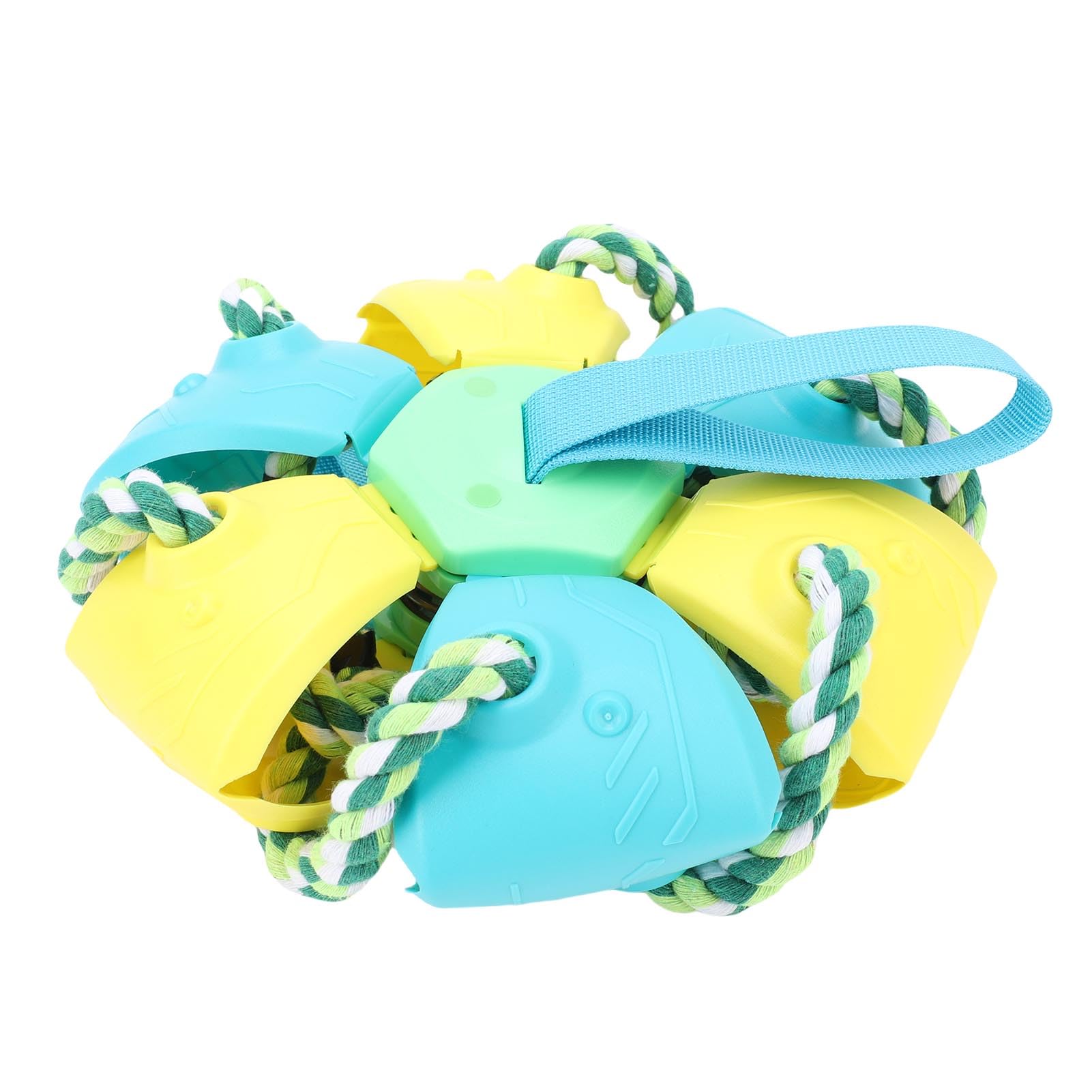 Hundespielzeug Ball mit Seil, interaktiver Kauspielzeug für Hunde, strapazierfähiges Material für Agility Training, Outdoor Übungen und Beschäftigungsspiele (Grün)