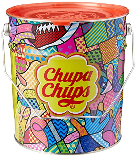 Chupa Chups Lata, Caramelo con Palo Original de Sabores Variados, 150 x 12 g - 1800 g Cover
