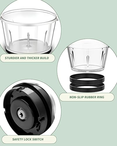 Miniatura 3 de Procesador de alimentos 500W, picador eléctrico para procesador de carne de cocina, procesador de alimentos 8 tazas - 2L picador de verduras de