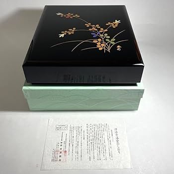 ◆国内最高峰の漆 浄法寺漆器 【春彩】作 金彩文箱 萩の図 岩手県◆ Amazon.co.jp: 国内最高峰の漆 浄法寺漆器 春彩作 金彩文箱 萩の