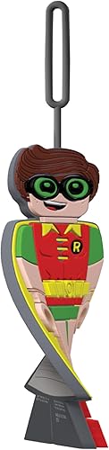 Miniatura 4 de Lego Batman Movie Robin - Etiqueta de silicona para equipajemochila (51751), identifica equipaje para vacaciones de primavera o vacaciones de verano
