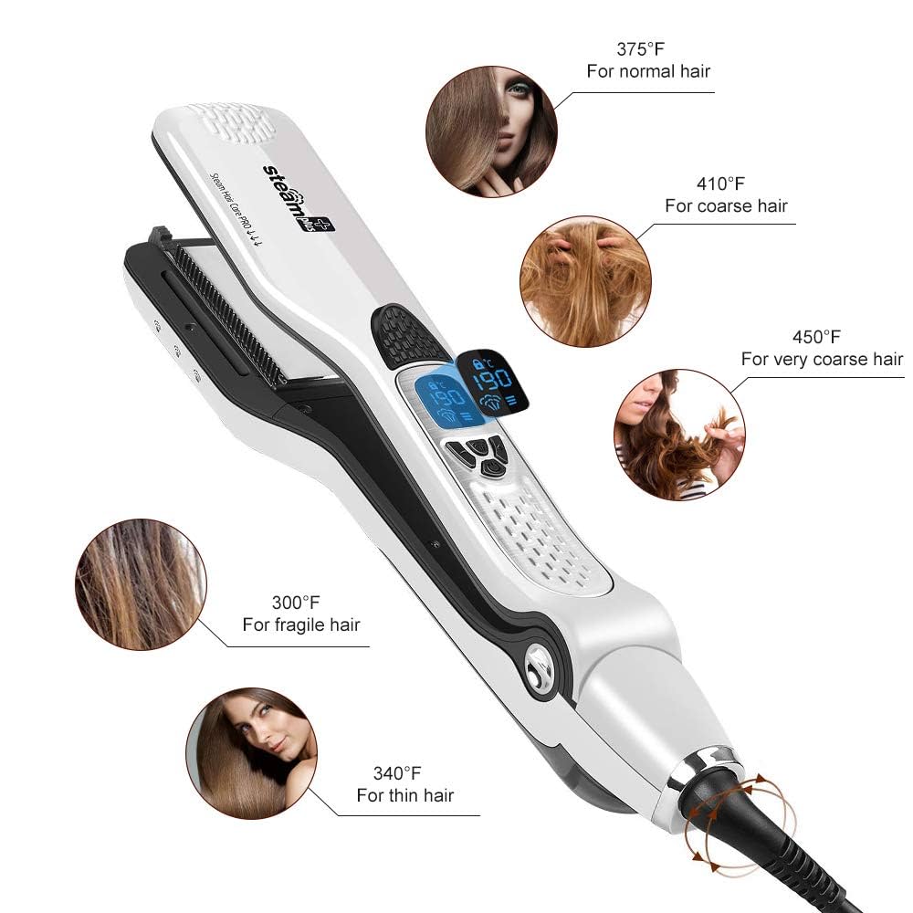 Professional Hair Straightener ホワイト Amazon.com : Conair Flat Iron, Carbon Infused 1