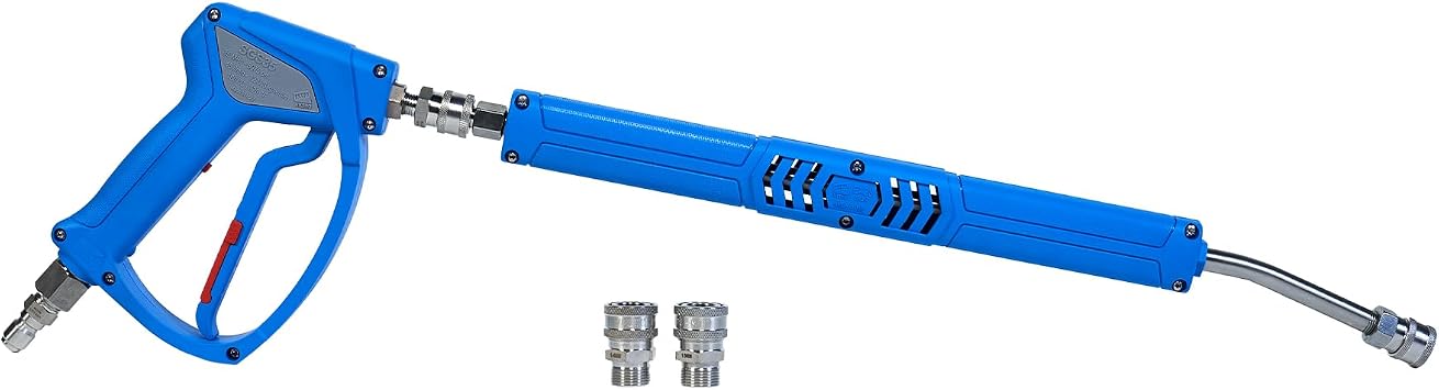 MTM Hydro Acqualine Kit 16 Pressure Washer 20 Extension Wand and SGS35 Spray Gun High Pressure Sprayer with Live Swivel 5000 PSI for Car Wash and Auto Detailing Commercial Grade