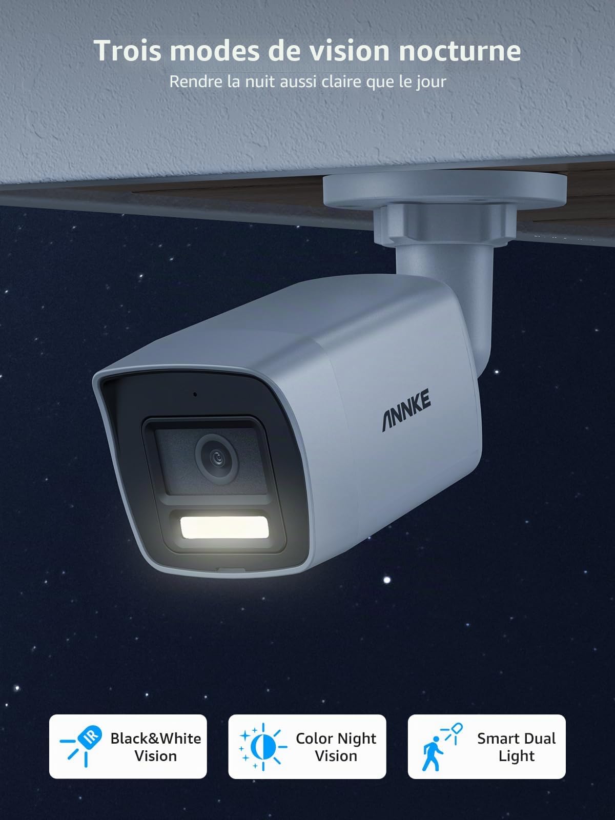 ANNKE Caméra IP PoE 4K 8MP Extérieure avec Vision Nocturne Couleur