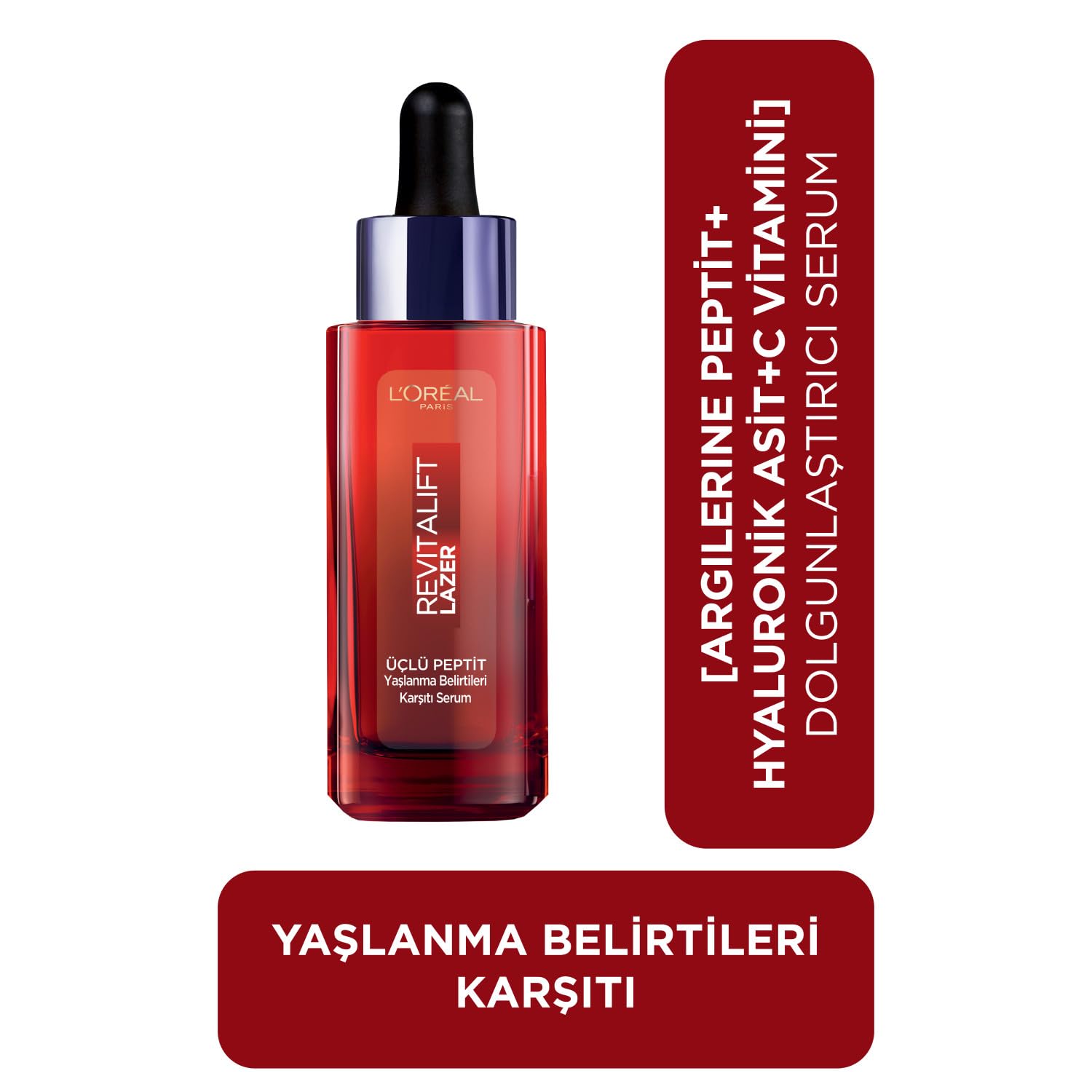 L'Oreal Paris Revitalift Lazer Yaşlanma Belirtileri Karşıtı Üçlü Peptit Bakım Serumu
