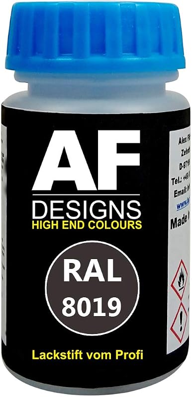 Alex Flittner Designs Lackstift RAL 8019 Graubraun stumpfmatt 50ml schnelltrocknend Acryl