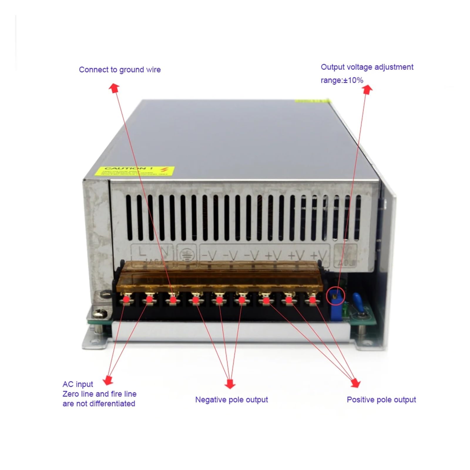 60V 25A 1500W Uniwersalny zasilacz impulsowy AC do DC 24V 36V 48V 60V 72V 90V Transformatorowy sterownik Adapter do paska LED, kamery CCTV do pracowni komputerowych, taśm LED itp.(80V)