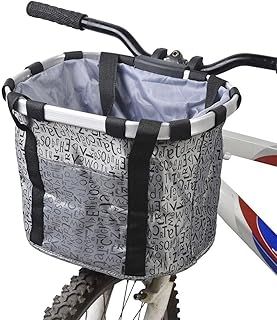 Bicycle Bike Detachable Cycle Front Canvas Basket Carrier Bag Pet Carrier Aluminum Alloy Frame Pet Carrier