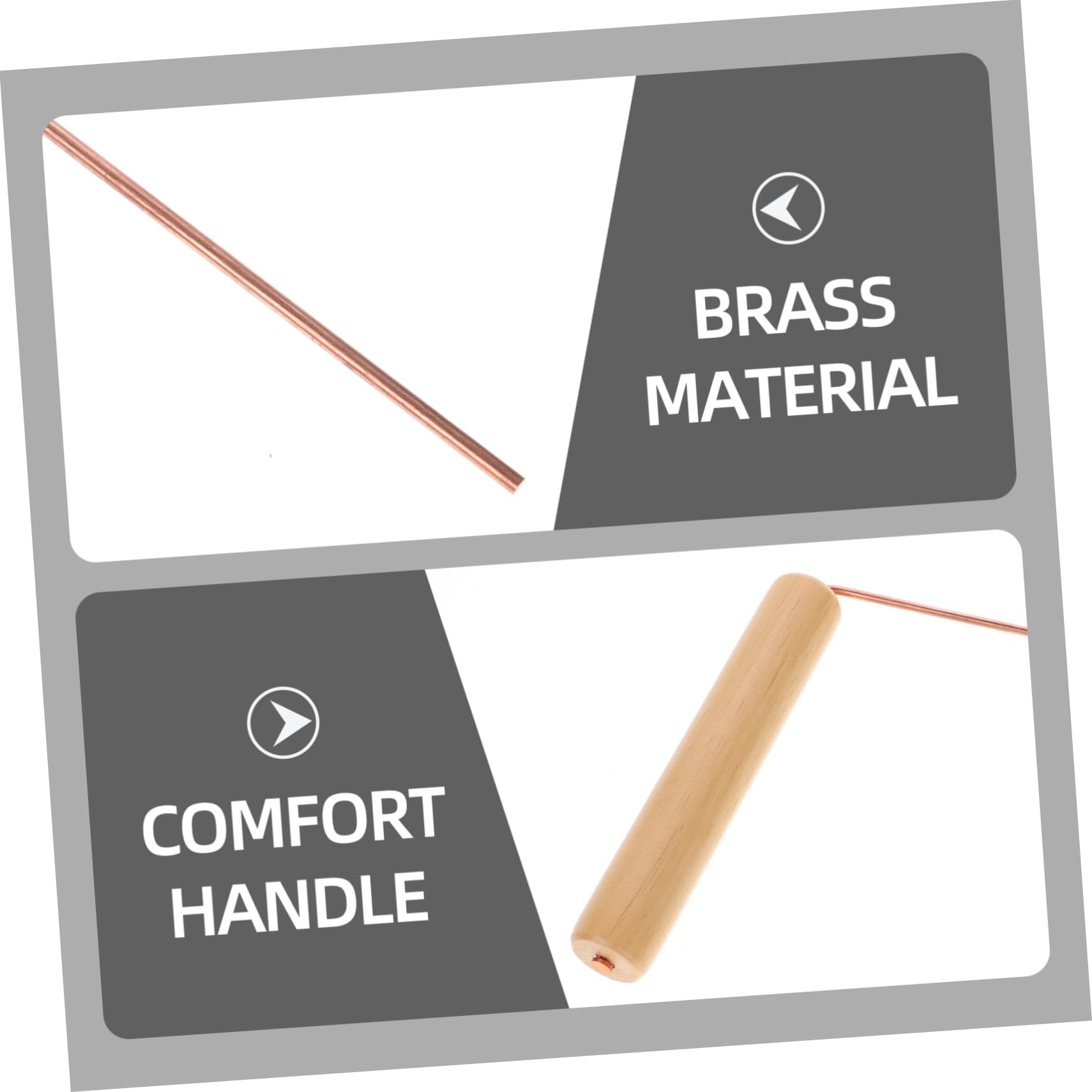 WOONEKY 2pcs Prospecting Rod Paranormal Rods Gold Dowsing Rods Divining Rods for Spirits Treasure Locating Rods Dowsing Rods for Treasure Ghost Hunting Rods Spirit Hunting Rods Wood