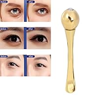 Vista 2 de Yinhing Varita masajeadora de ojos, cuchara de crema para ojos, rodillo para quitar arrugas, cuchara aplicadora para antienvejecimiento, círculos