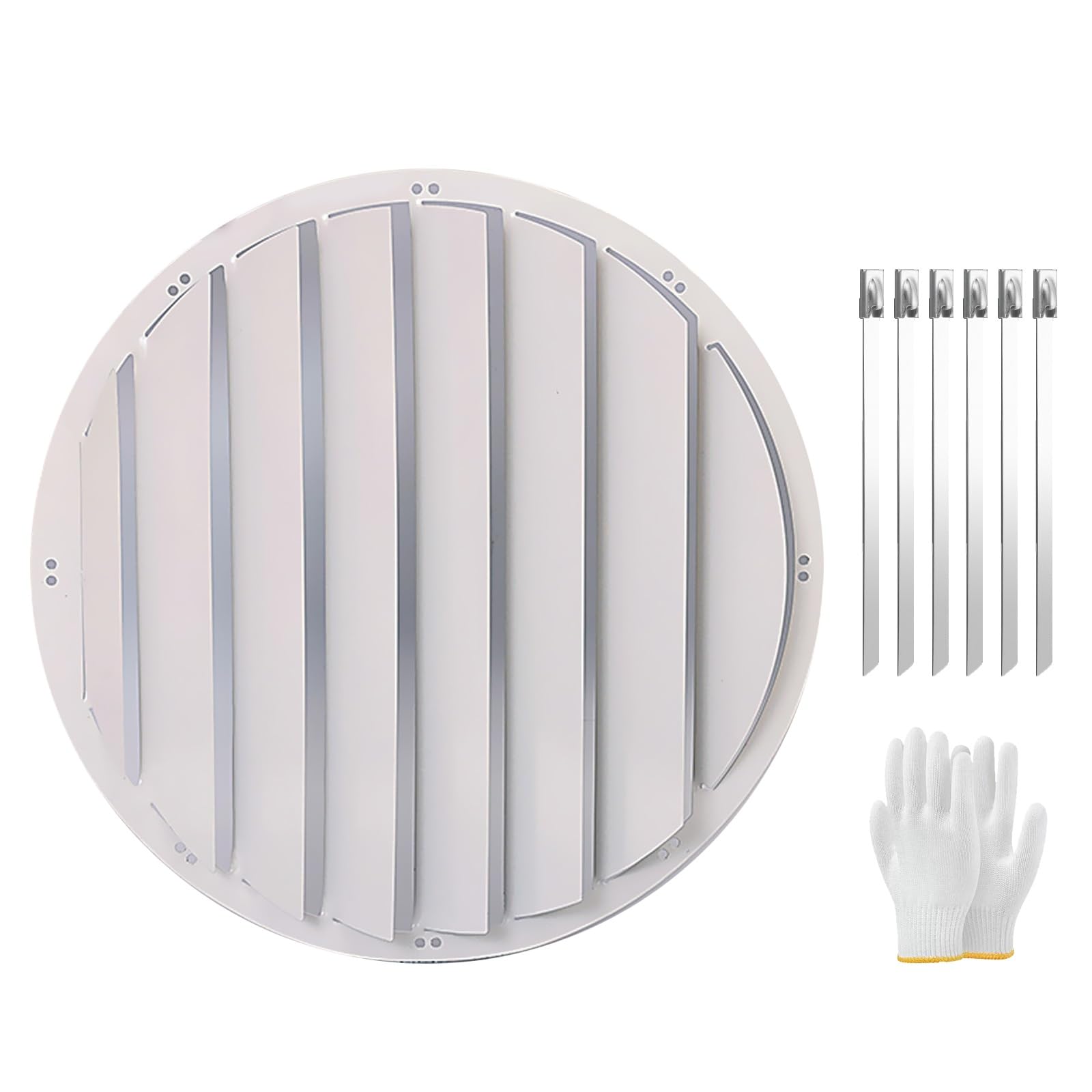 Déflecteur de climatiseur extérieur en acier galvanisé de 58 cm avec grille de protection