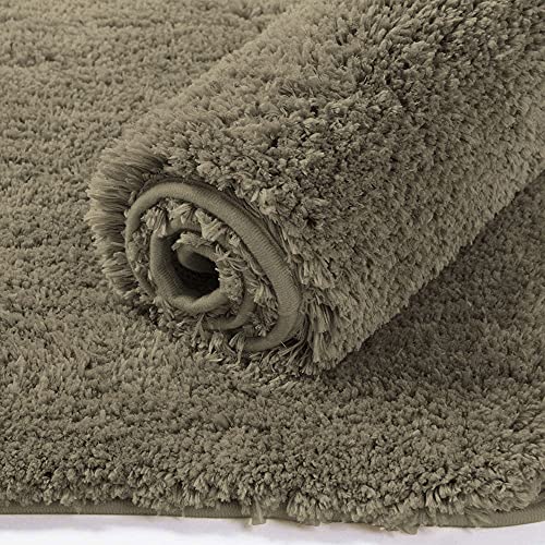 Image of Flooring India Co Newman Rectangular Bath Mat 2500 GSM Super Soft Microfiber Anti Skid Slip Water Absorbent Bathroom Mats for Bedroom, Home, Door (45x75 cm, Taupe)