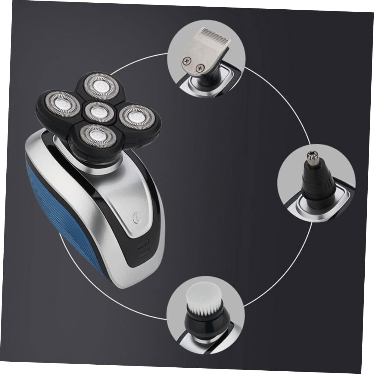 NOLITOY Men Electric Shaver Blade USB Rechargeable Razor Beard Head Trimmer Nose Trimmer Floating Head