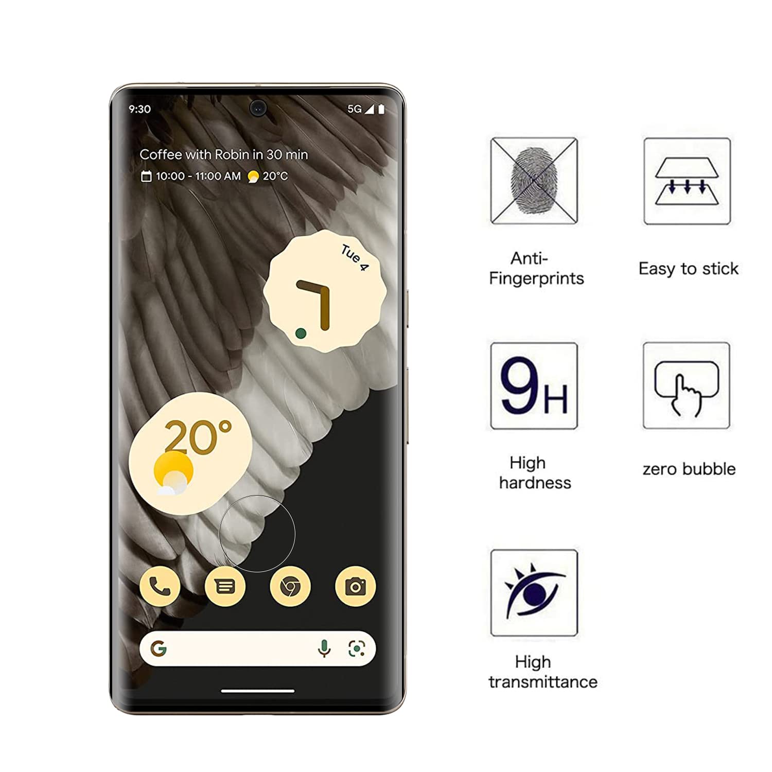AOKUMA Protections D'écran Pour Google Pixel 7 Pro, [2 Pièces]Film De