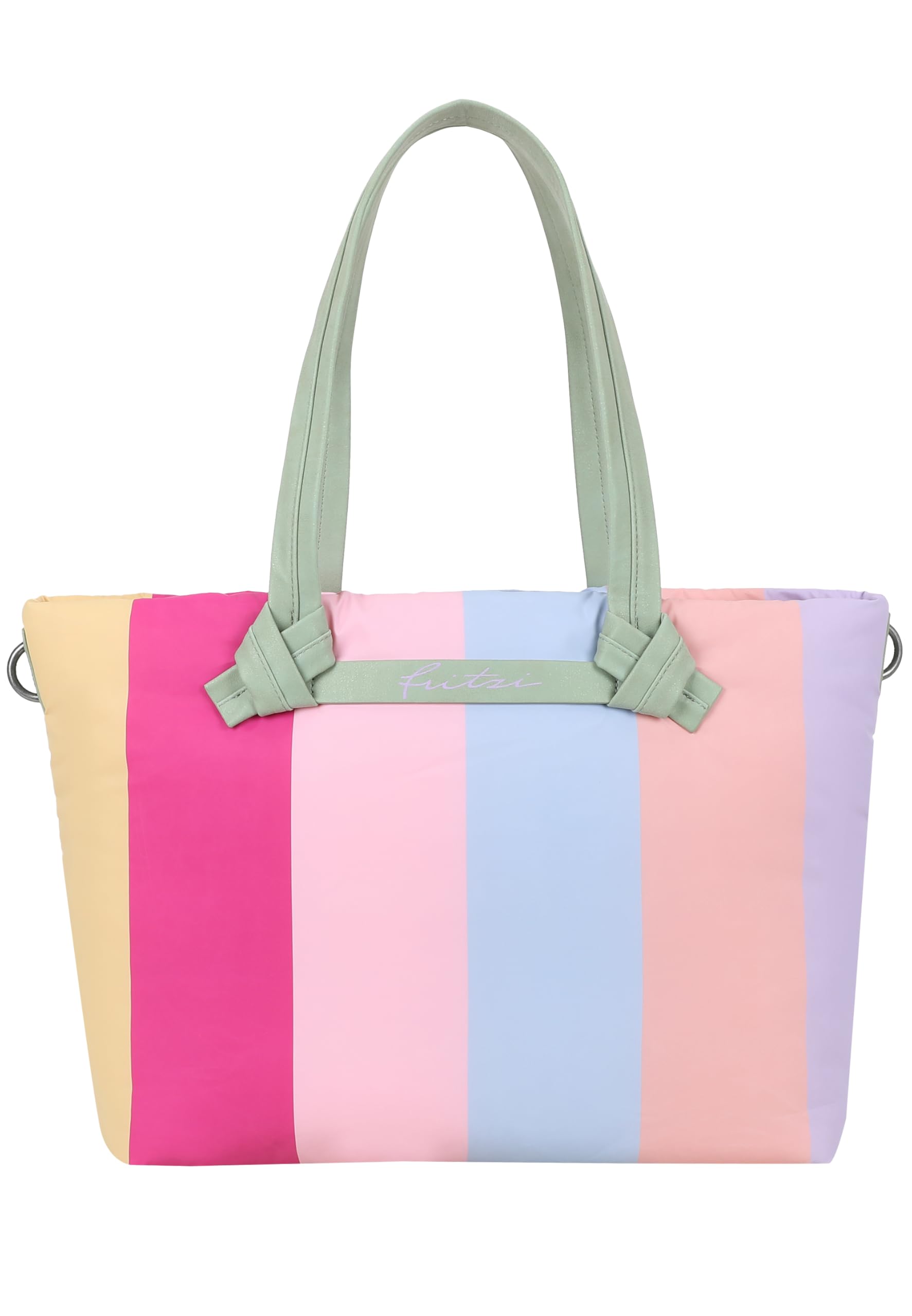 Fritzi Cloud Shopper Limited Dreamy Schultertasche mit Reißverschluss und dekorativem Knotendetail für Alltag 29,5 x 37 x 13 cm, Bunt