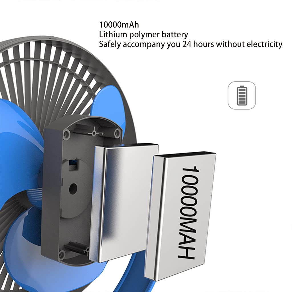 Ventilateur portable USB à clipser avec 4 vitesses puissantes et silencieuses pour bureau, table, chambre à coucher, cuisine