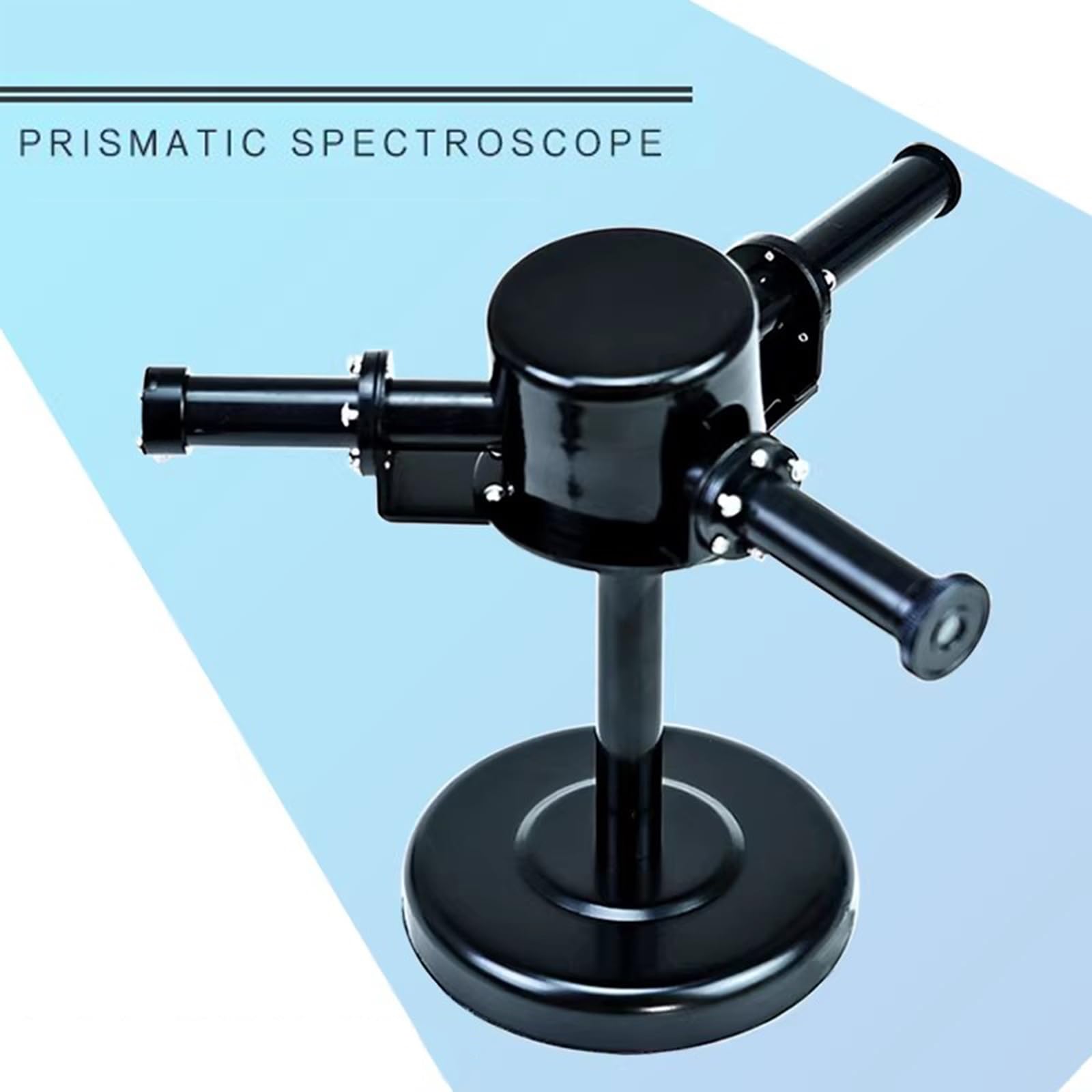 Spectroscope avec séparateur de faisceau prisme, aide pédagogique à l'expérience optique, base ronde pour études de spectre et enseignement en laboratoire, équipement de physique