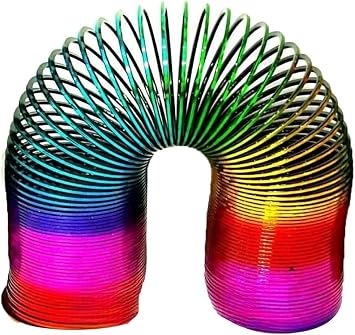 SDMAX Rainbow Magic Spring, Slinky Spring Coil for Kids, Expandable Fidget Toy, Funny Stretching and Bouncing Toy 1X15CM