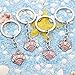 lauhonmin 4pcs Women Girl Gift Big Middle Little Baby Sister Love Heart Pendant Key Chain Ring Set Family Jewelry (4pcs Pink B/M/L/B Sister Key Chains)