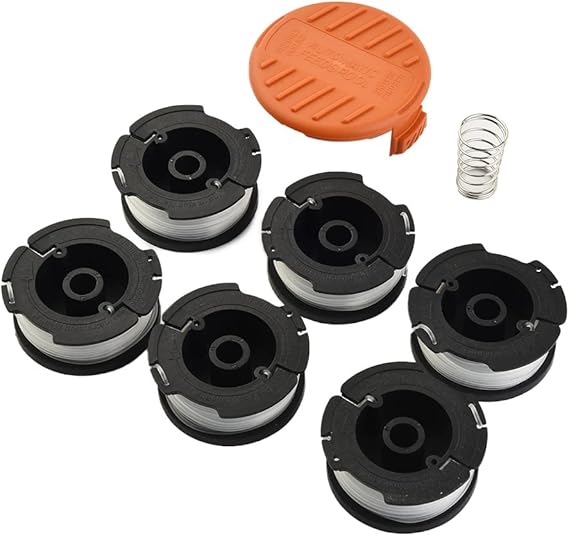 Thread Spools, Trimmer Spool Line and Cover for Black and Decker Grass