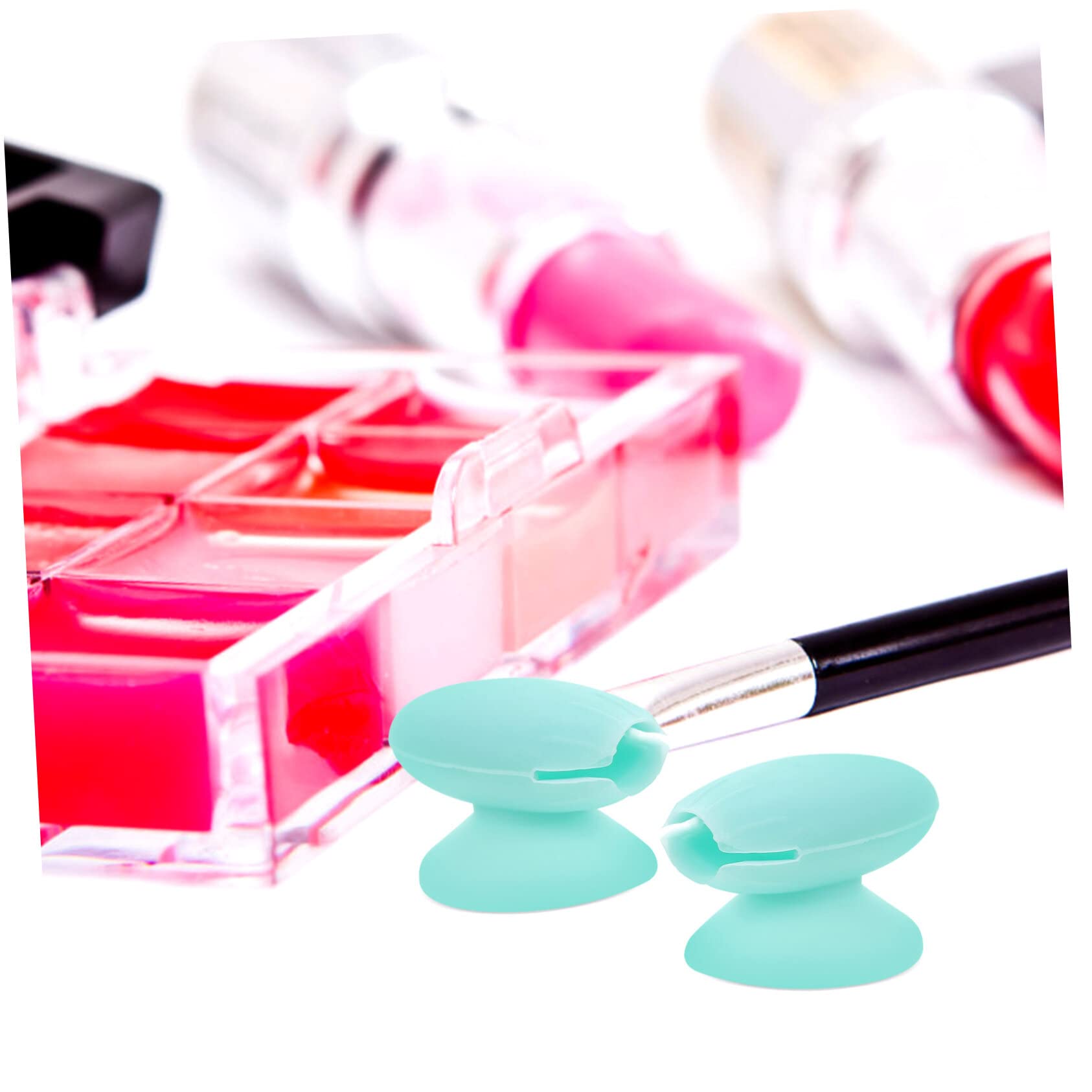 FRCOLOR 60pièces Housses De Pinceaux Silicone Pour De Pinceaux à Lèvres Anti-poussière Et Réutilisables Couleur Transparente Et Verte Convient Plupart
