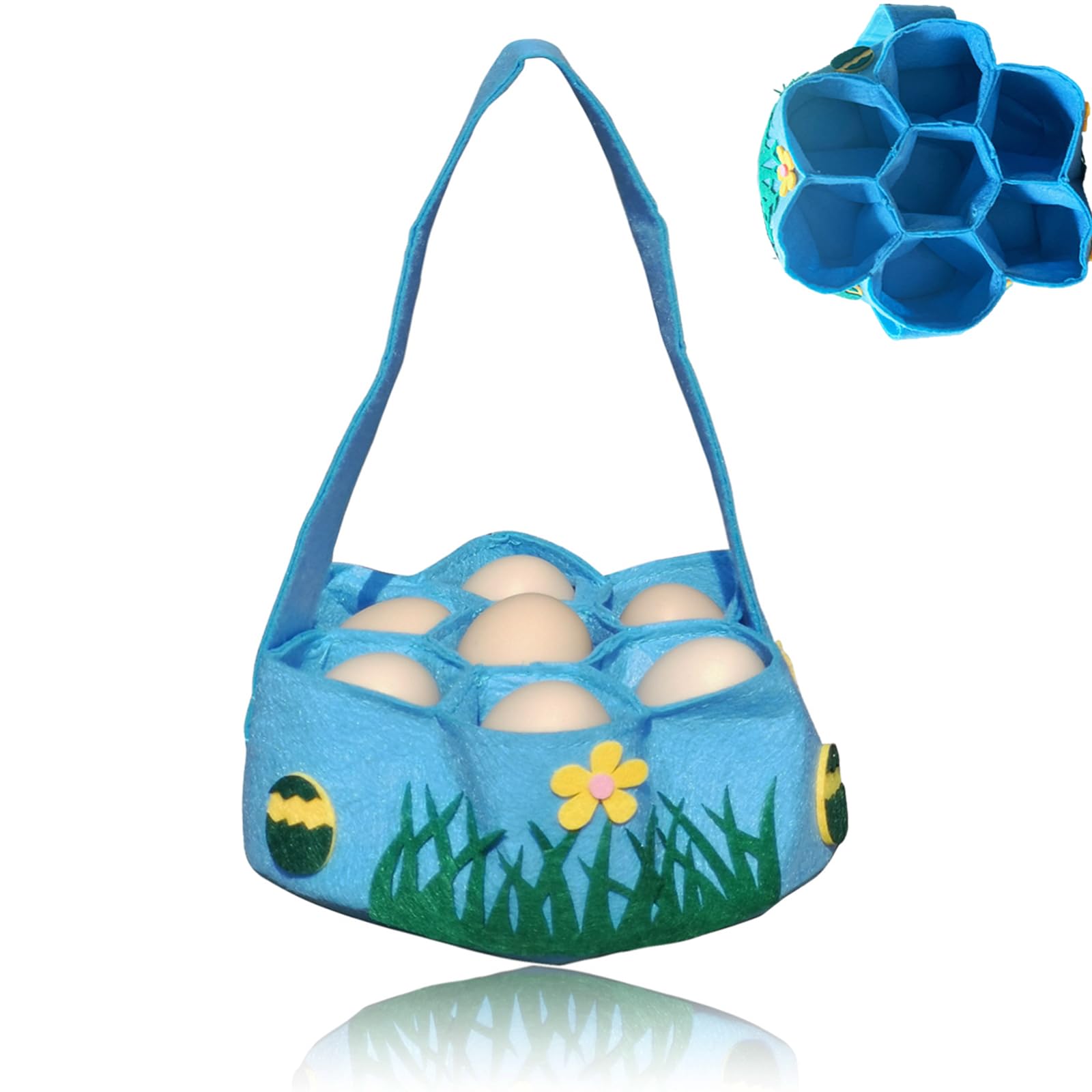 Cestino Per Raccolta Uova A Forma Di Gallina | In Tela Resistente Per Pollaio, Oche E Anatre - Foto 9