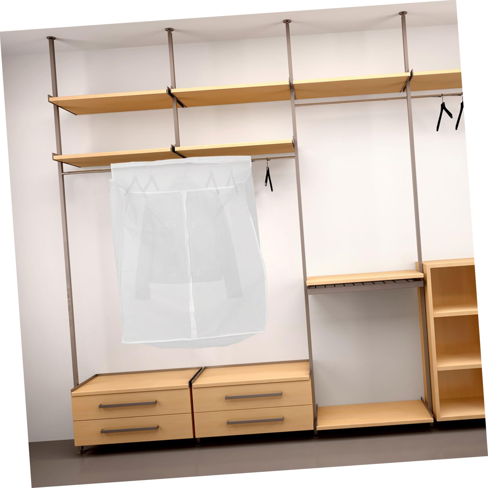 Funda para Ropa de Peva, Cubierta Protectora Gruesa contra Polvo para Trajes y Prendas, Tamaño 50x80x90 Cm, Adecuado para Guardarropa en Casa